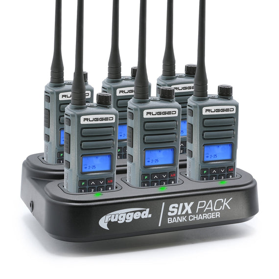 6 PACK - Choose Your GMRS Two Way Handheld Radio