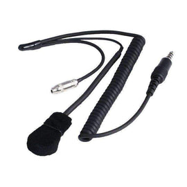 4C IMSA Wired Coil Cord Helmet Kit with Mic and 3.5mm Jack