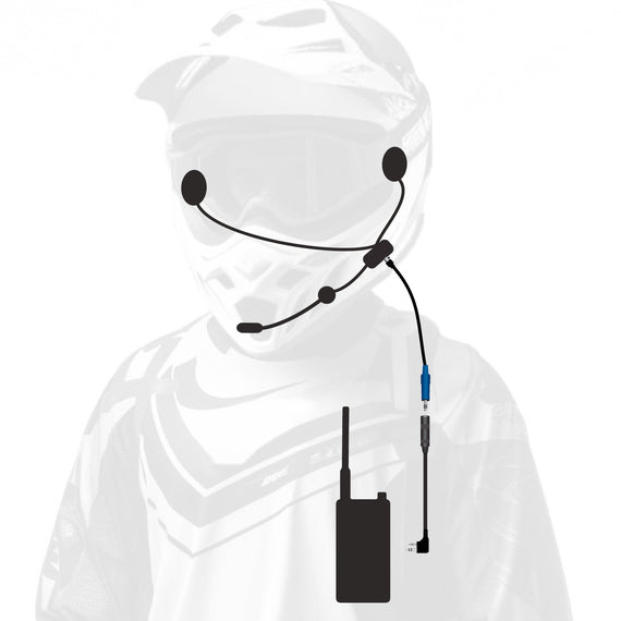 Long range Enduro Moto In-Helmet communications with two-way radio
