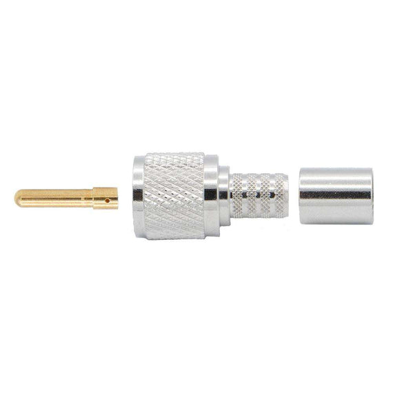 Crimp-on Male PL-259 UHF Connector for Rugged LMR400-UF Cable