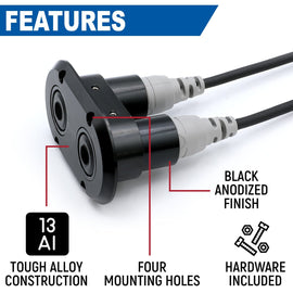 Dual Headset / Helmet STX STEREO Jack Flush Mount