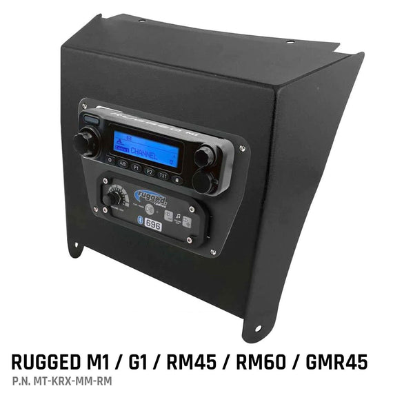 Kawasaki KRX Multi-Mount Kit for M1 / G1 / RM45 / RM60 / GMR45 Radio and Rugged Intercom