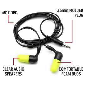 Sportsman Foam Earbud Speakers - Mono and Stereo