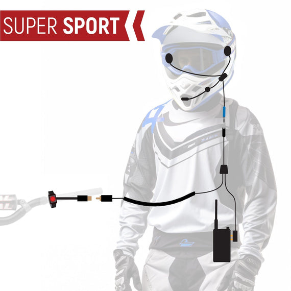 SUPER SPORT Complete Motorcycle Communication Kit with Lightweight SPORT Cables
